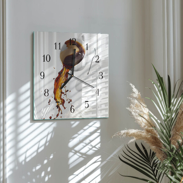 Orologio quadrato Caffè