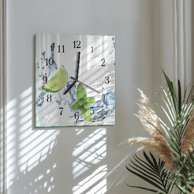 Orologio quadrato Menta e lime