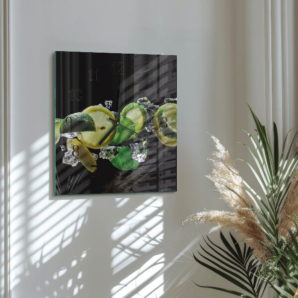 Orologio quadrato Limone e lime