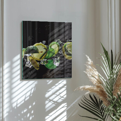 Orologio quadrato Limone e lime