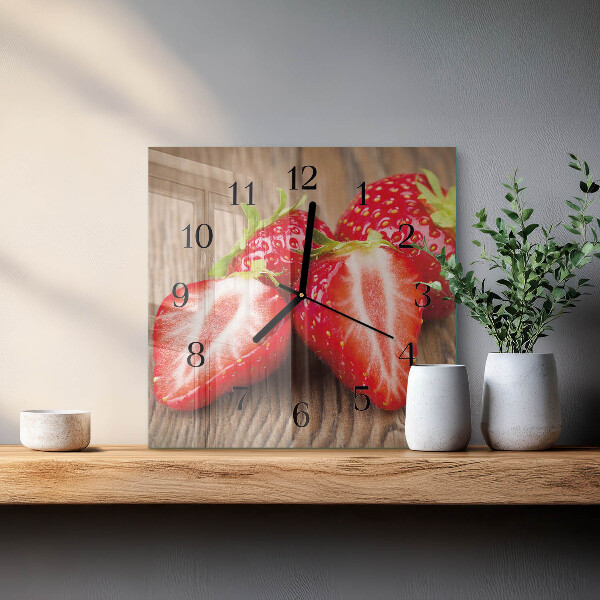Orologio quadrato Fragole