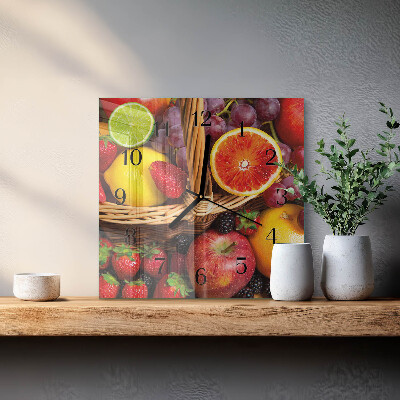 Orologio quadrato Frutta