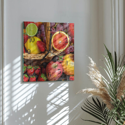 Orologio quadrato Frutta