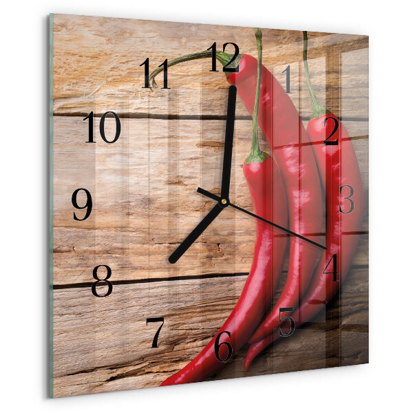 Orologio quadrato peperoncini