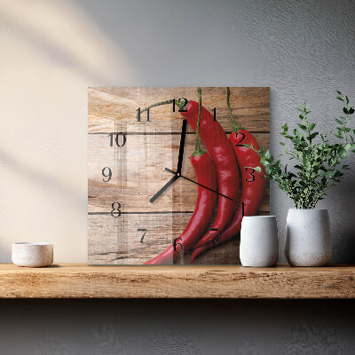 Orologio quadrato peperoncini
