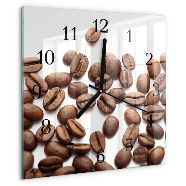 Orologio quadrato chicchi di caffè