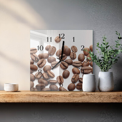 Orologio quadrato chicchi di caffè