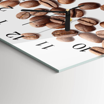 Orologio quadrato chicchi di caffè