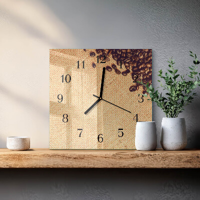 Orologio quadrato chicchi di caffè