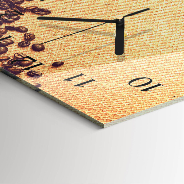 Orologio quadrato chicchi di caffè