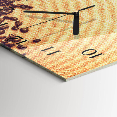 Orologio quadrato chicchi di caffè