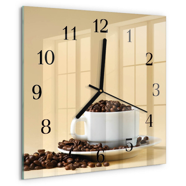 Orologio quadrato Caffè