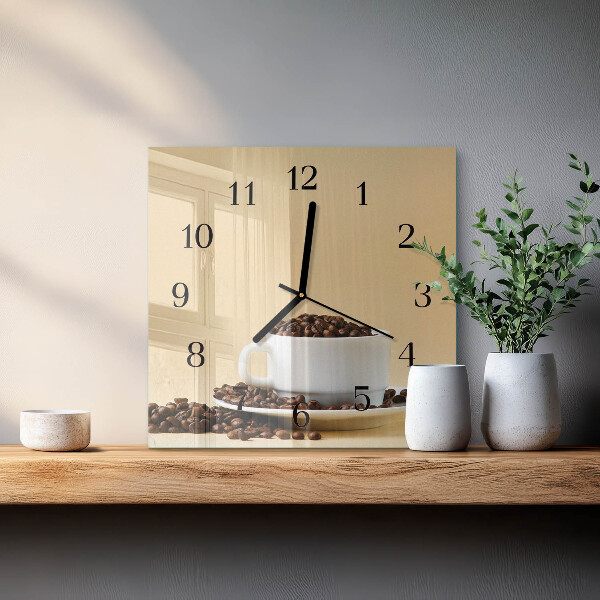 Orologio quadrato Caffè
