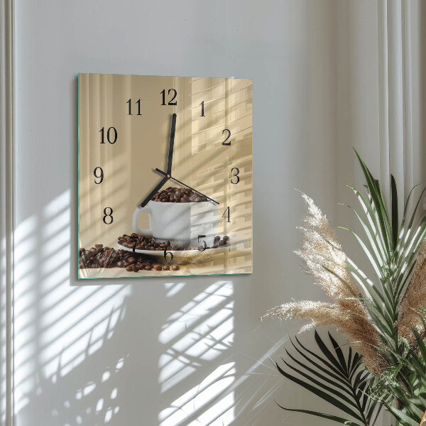 Orologio quadrato Caffè