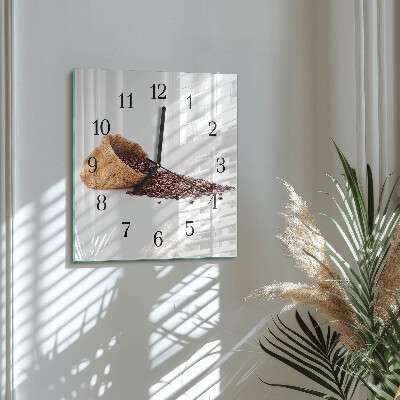 Orologio quadrato chicchi di caffè