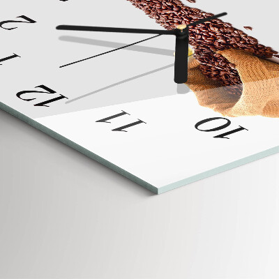Orologio quadrato chicchi di caffè
