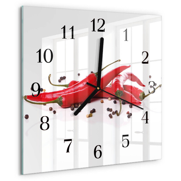 Orologio quadrato peperoncini