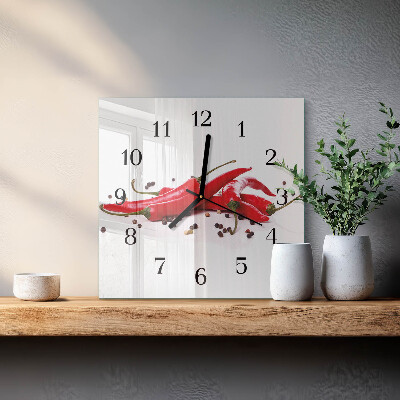Orologio quadrato peperoncini