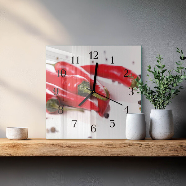 Orologio quadrato peperoncini