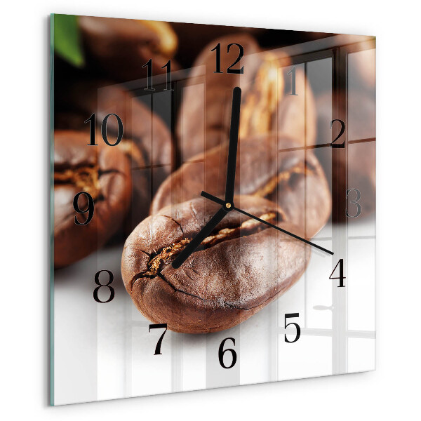 Orologio quadrato chicchi di caffè
