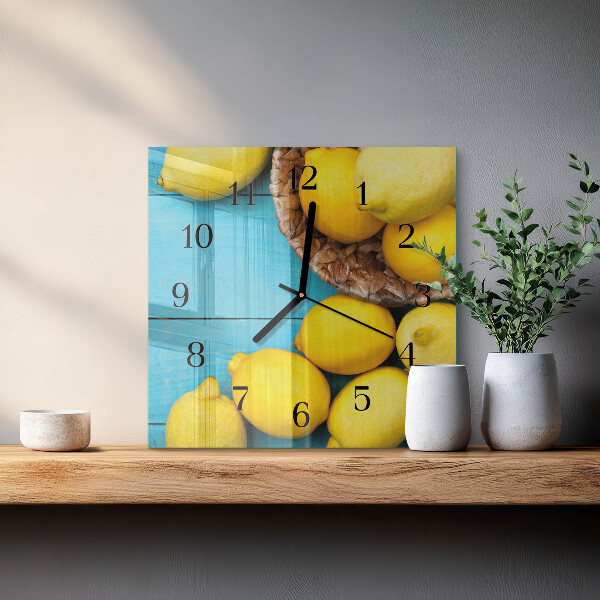 Orologio quadrato limoni