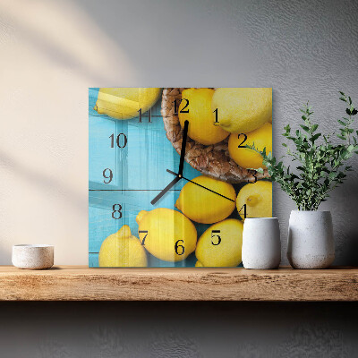 Orologio quadrato limoni