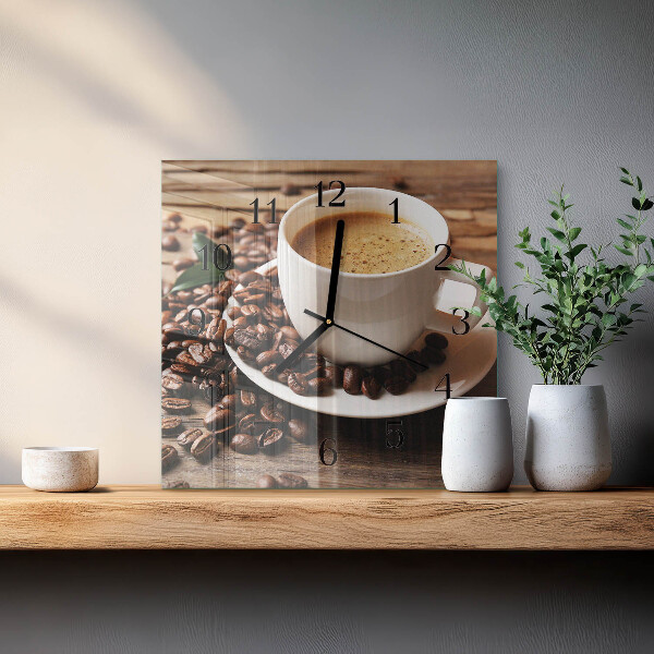 Orologio quadrato Caffè