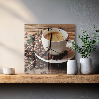 Orologio quadrato Caffè