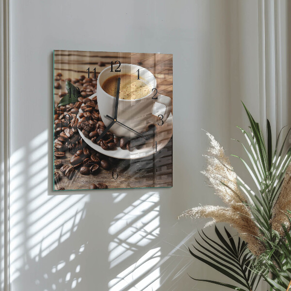 Orologio quadrato Caffè