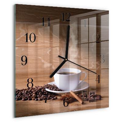 Orologio quadrato Caffè