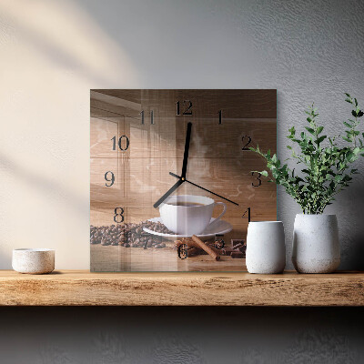 Orologio quadrato Caffè