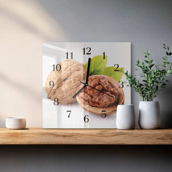 Orologio quadrato Noce