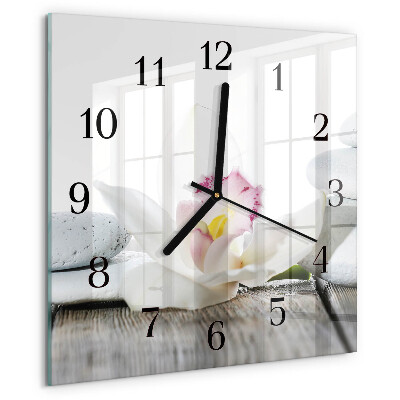 Orologio quadrato Orchidea