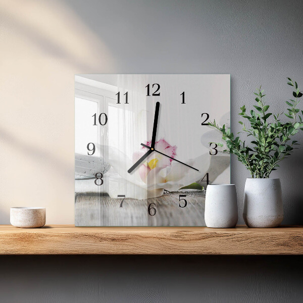 Orologio quadrato Orchidea