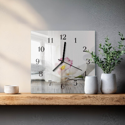 Orologio quadrato Orchidea