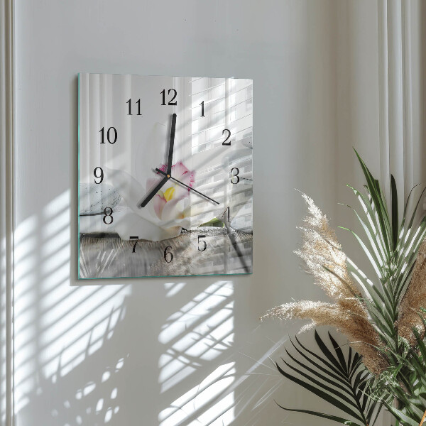 Orologio quadrato Orchidea