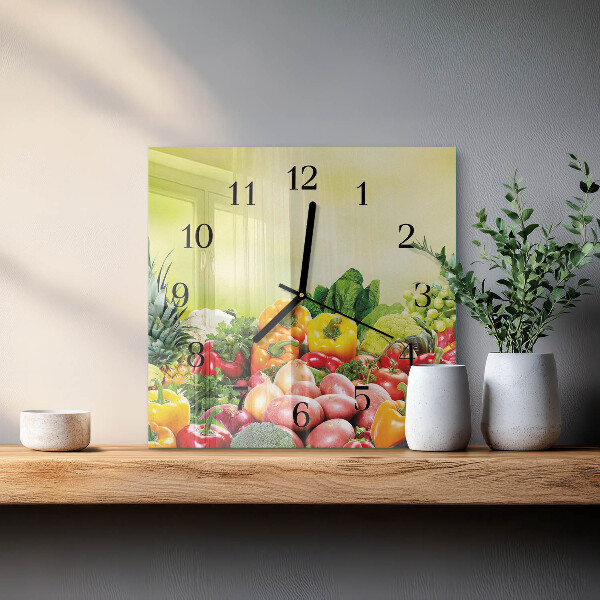 Orologio quadrato Verdure