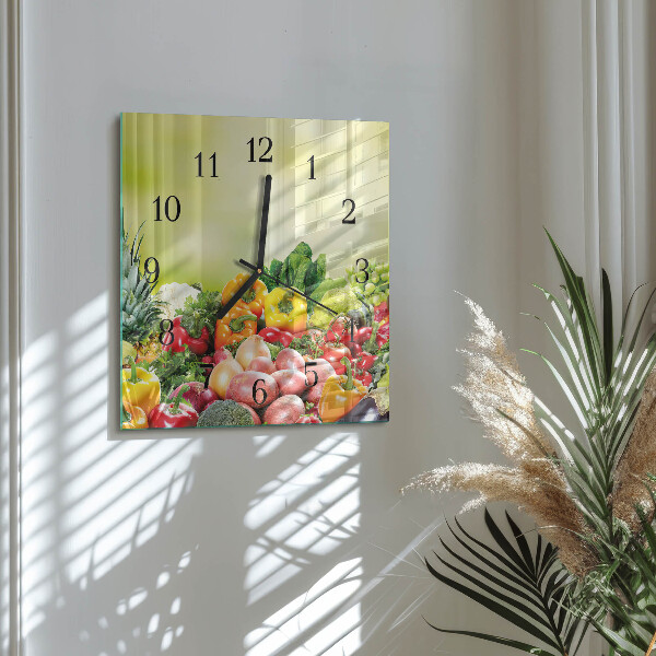Orologio quadrato Verdure