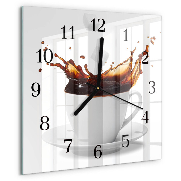 Orologio quadrato Caffè