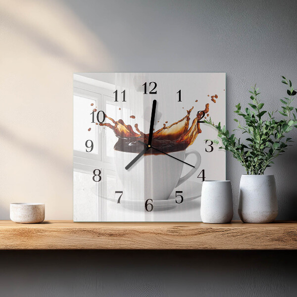 Orologio quadrato Caffè