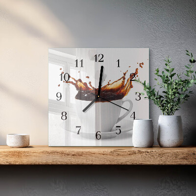 Orologio quadrato Caffè