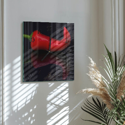 Orologio quadrato peperoncini