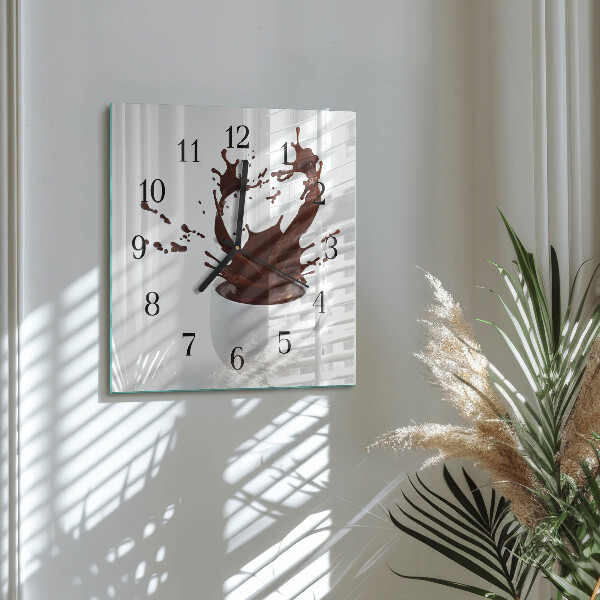 Orologio quadrato Caffè