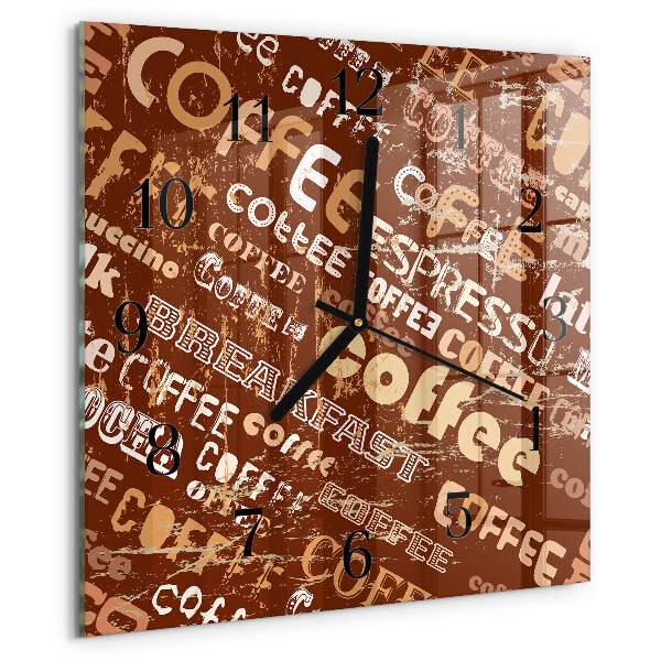 Orologio quadrato Caffè
