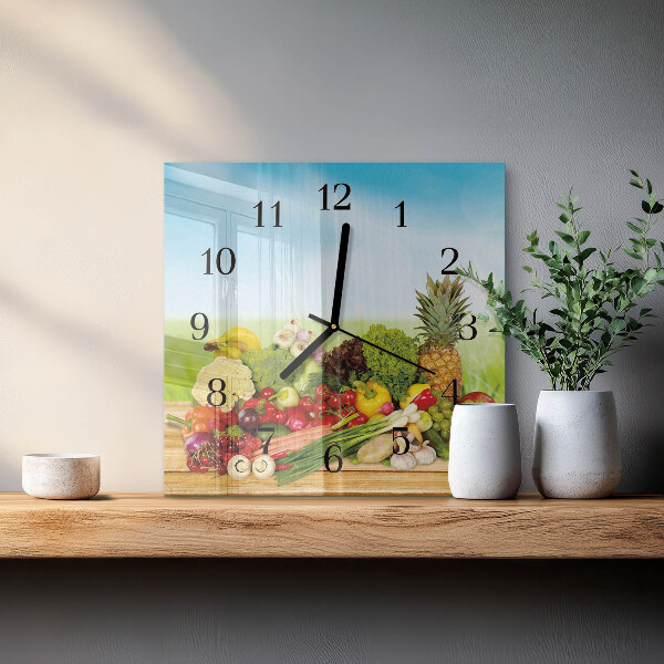 Orologio quadrato Verdure Frutta