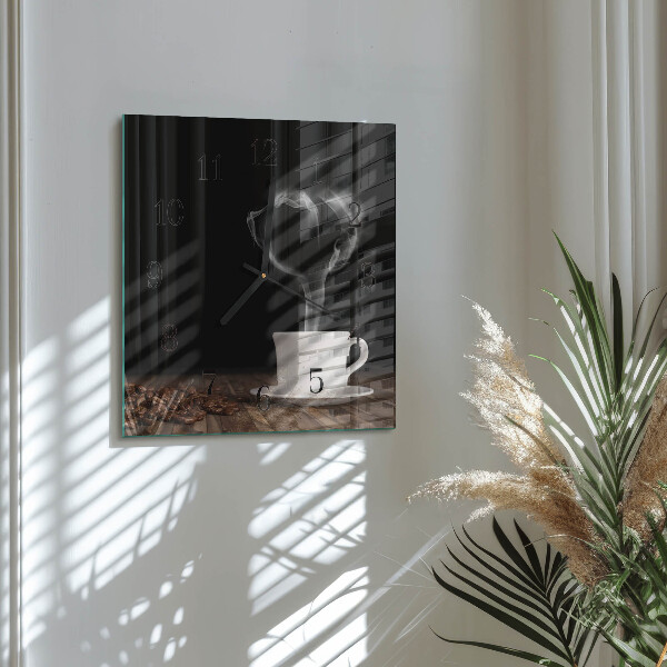 Orologio quadrato Caffè