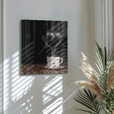 Orologio quadrato Caffè