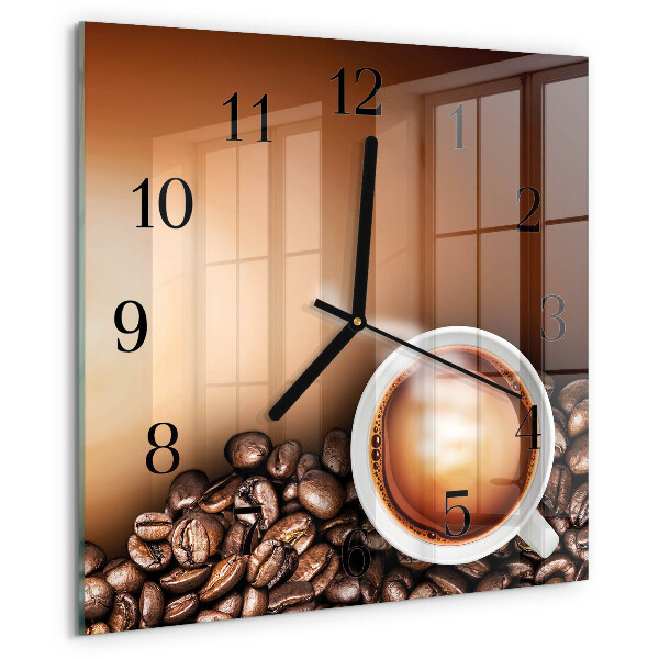 Orologio quadrato Caffè