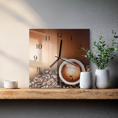 Orologio quadrato Caffè