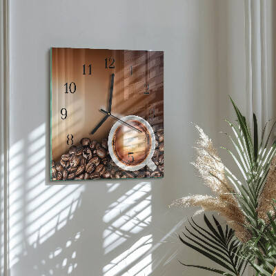 Orologio quadrato Caffè